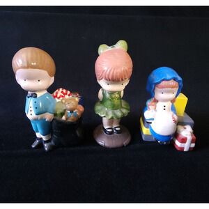 Vintage JWA Joan Walsh Anglund Lot of 3 Ceramic Christmas Ornaments 1979 Japan